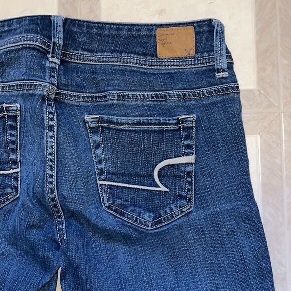WOMEN’S AMERICAN EAGLE ORIGINAL BOOT STRETCH JEANS SIZE 4 SHORT - Picture 7 of 8